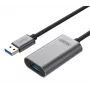 Unitek USB 3.0 -aktiivinen jatkokaapeli, 10m, alumiini, Y-3005