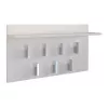 Vaateteline Top e shop WIESZAK 2F BIEL MAT, lastulevy, 7 koukkua, 700×200×400 mm