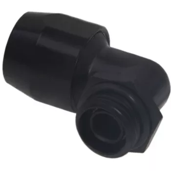 Alphacool HF ruuviliitin TPV metalli - 90° kääntyvä 12,7/7,6 mm - musta (17455)
