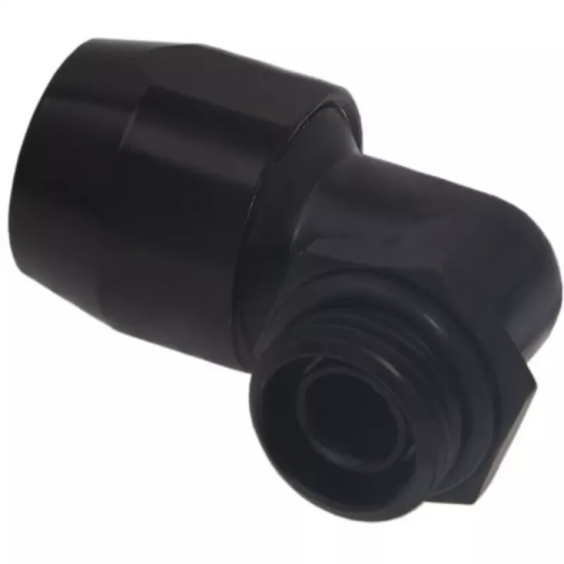 Alphacool HF ruuviliitin TPV metalli - 90° kääntyvä 12,7/7,6 mm - musta (17455)