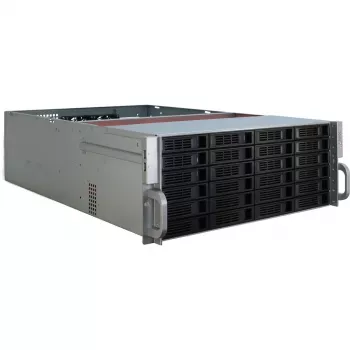 Palvelinkotelo Inter-Tech 4U-4424 rack musta, hopea