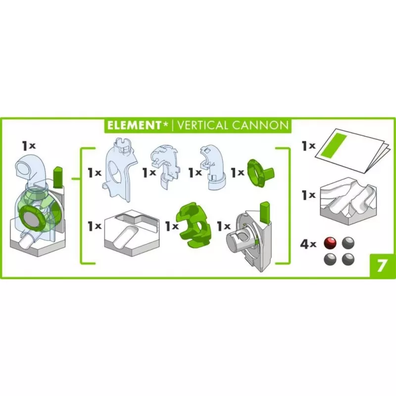 Ravensburger GraviTrax Element Vertikale Kanone – radan laajennus (27465) kuularatajärjestelmiin