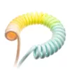 Ducky Premicord Cotton Candy spiraalikaapeli, USB Type-C - Type-A - 1,8 m