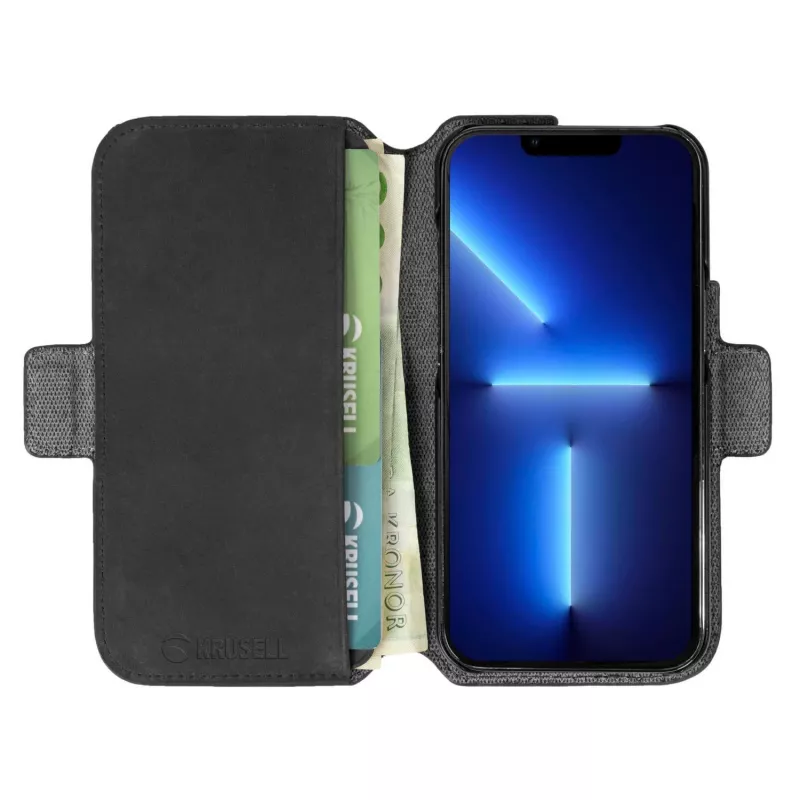 Krusell 62396 lompakkokotelo iPhone 13 Pro Max 17 cm musta