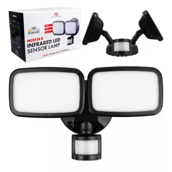 LED-seinävalaisin MACLEAN MCE524 PIR-liiketunnistimella, malli MCE524 B