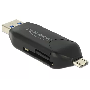 Kortinlukija DeLOCK 91734 USB/Micro-USB musta