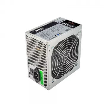 Akyga Basic AK-B1-600 ATX-virtalähde 600 W, 120 mm:n tuuletin, passiivinen PFC, harmaa