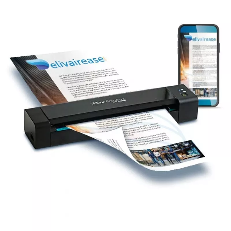 I.R.I.S. IRIScan Anywhere 6 WiFi Duplex -käsiskanneri 1200 x 1200 DPI A4 musta