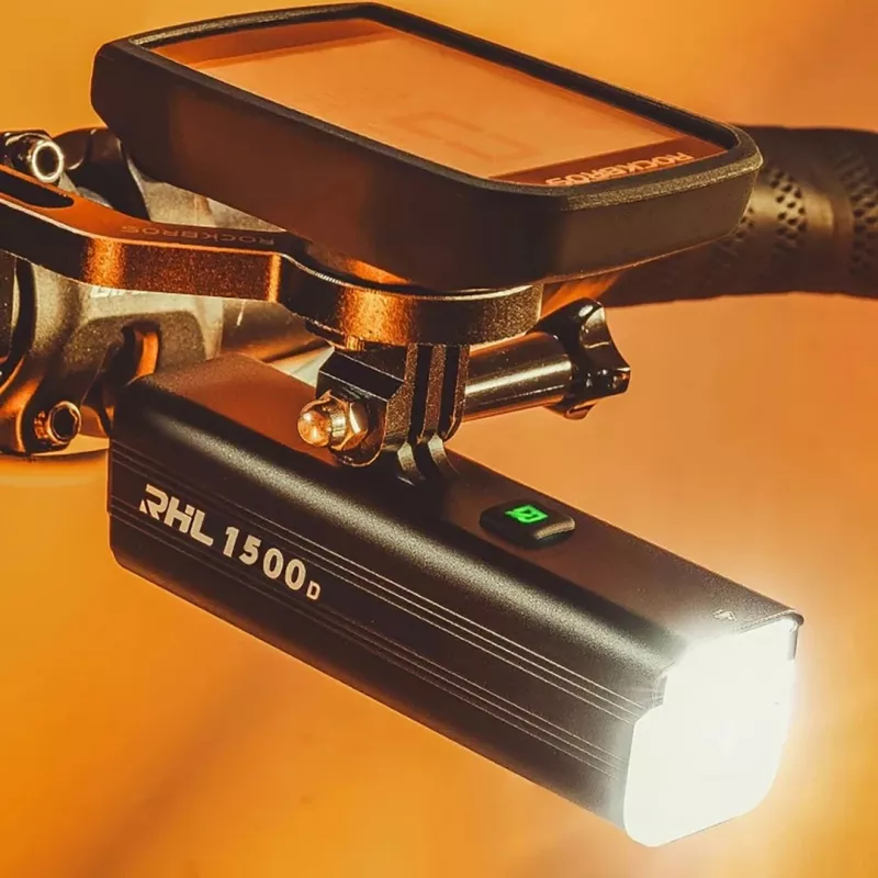 Rockbros RHL1500 pyörän etuvalo, 1500 lm, 5000 mAh, IPX6, musta
