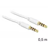 Audiokaapeli 3,5mm DeLOCK 83439 0,5m valkoinen