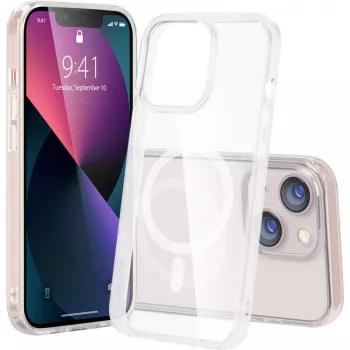 StyleShell SHOCKFlex, puhelinkotelo läpinäkyvä, iPhone 16 Plus, MagSafe-yhteensopiva