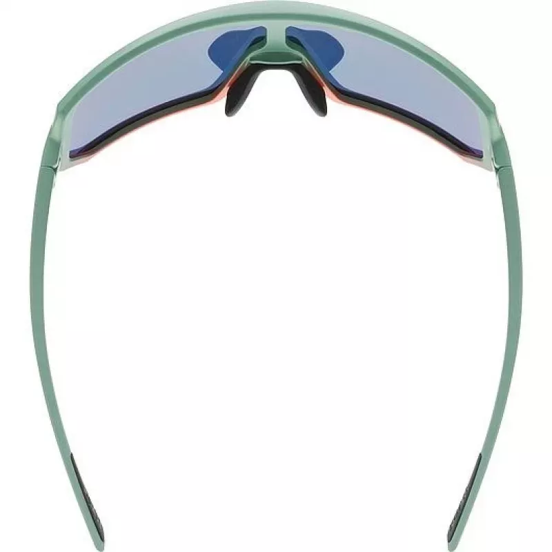 Multisport-lasit UVEX sportstyle 235 — unisex, puolireunaton kehys, vihreä/punainen