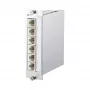 METZ CONNECT BTR E-DAT C6A 6x8 pinta-asennettava jakotukki – modulaarinen tulo – anodisoitu alumiini – 6 porttia (130857C-E)