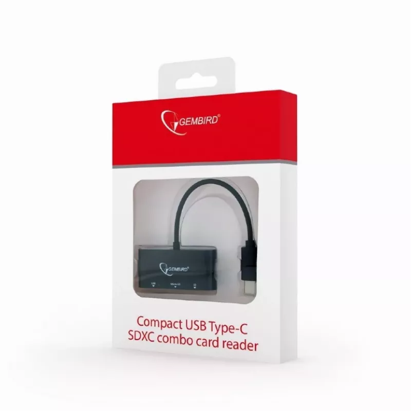Kortinlukija USB-C SDXC/yhdistelmä/musta