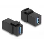 DeLOCK Keystone-moduuli USB 3.0 A naaras - A naaras musta 1:1