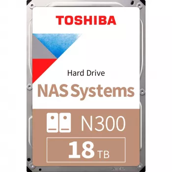 Toshiba N300 NAS - kiintolevy - 18 TB - sisäinen - 3.5 (8.9 cm) - SATA 6Gb/s - 7200 kierr./min - puskuri: 512 MB
