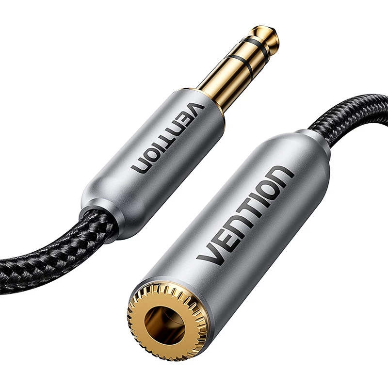 Audiokaapeli 6,35 mm klinkki uros naaras Vention 1 m