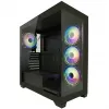 LC-Power kotelo MidiTower 715B musta USB3.2/audio ilman virtalähdettä SEAMLESS_X (LC-715B-ON)