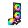 All-in-One-nestecpu-jäähdytin Montech Hyper Flow ARGB 240 mm, musta