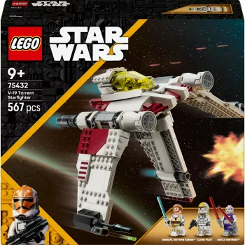 LEGO Star Wars V-19 Torrent Fighter 75432 rakennussarja — 567 osaa, 3 minihahmoa, näyttely- ja leikkimalli