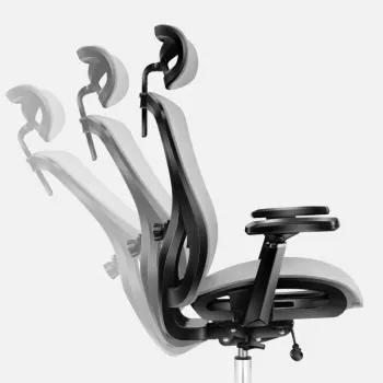 Kiertotuoli toimistotuoli mark adler Expert 5.3 harmaa verkko – ergonominen, korkeussäädettävä, lannetuki, niskatuki, käsinojat