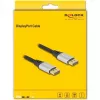 DeLOCK DisplayPort-kaapeli 16K 60 Hz 2 m hopea metalli