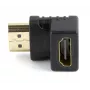 HDMI-sovitin GEMBIRD A-HDMI90-FML, HDMI–HDMI, 90° kulmasovitin, musta