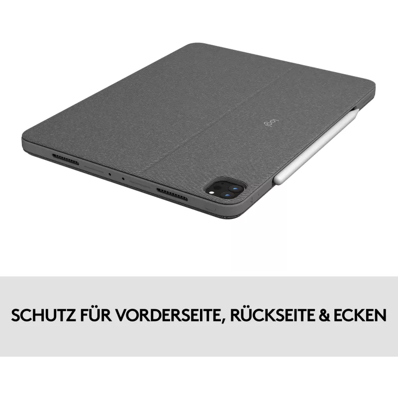 Combo Touch -kotelo näppäimistöllä US iPad Pro 11 1,2,3 gen harmaa