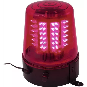 LED-poliisivalo EUROLITE 108 LEDiä punainen – varoitusvalo hälytysajoneuvoille, 108 punaista LEDiä
