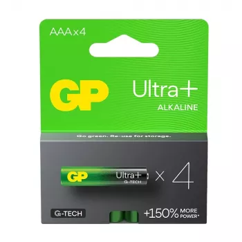 Alkaliparistot LR03/AAA GP ULTRA+ 4 kpl:n pakkaus