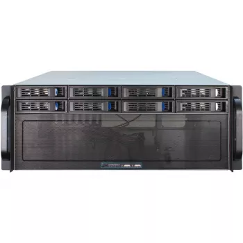 Palvelinkotelo Inter-Tech 4U-4408 rack musta, hopea