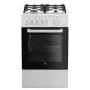 Beko FSG52020FW liesi vapaasti seisova liesi kaasu musta, valkoinen