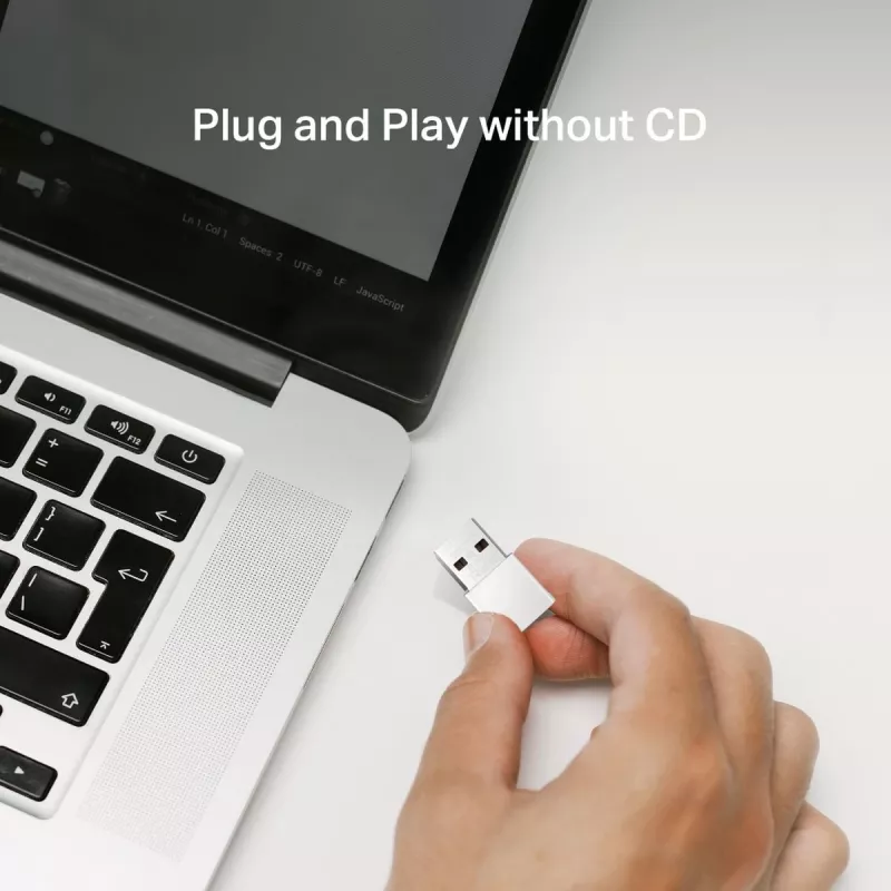 Verkko-USB-sovitin MERCUSYS MA30N — dualband-WLAN (2,4/5 GHz), 400/867 Mbit/s, USB 2.0, sisäinen antenni, valkoinen
