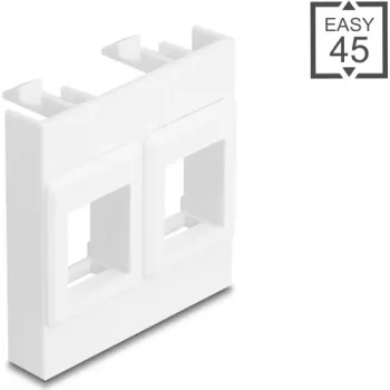 Seinälevymoduulikehys DELOCK Easy 45, 2x Keystone-pidike, 45×45 mm