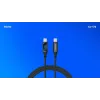 Savio CL-174 USB-C–USB-C-kaapeli, 100 W, Power Delivery/Quick Charge, digitaalinäyttö, 1 m, vihreä