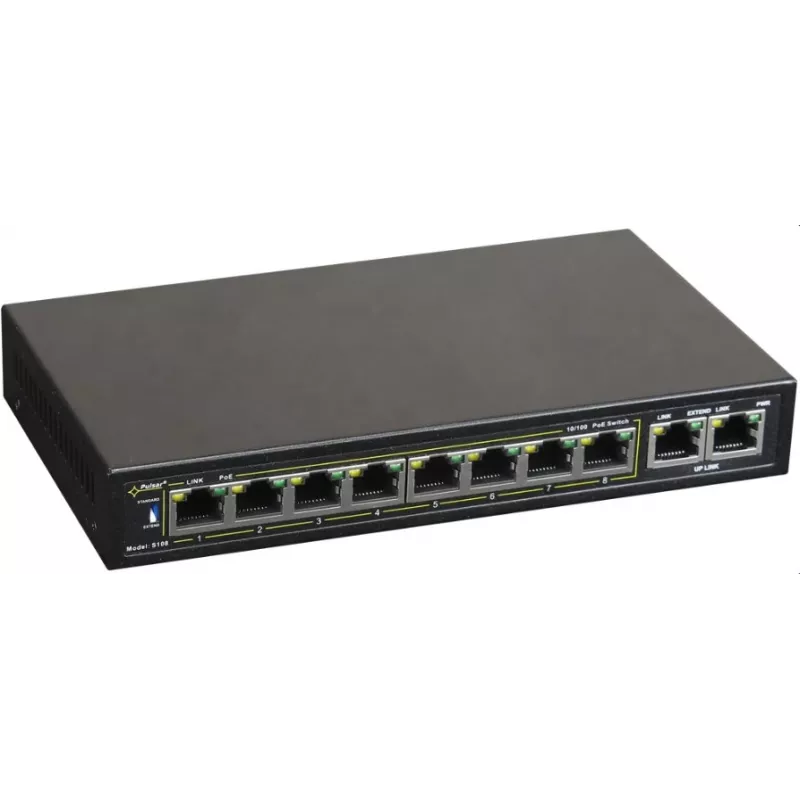 Verkkokytkin PULSAR S108 Fast Ethernet Power over Ethernet