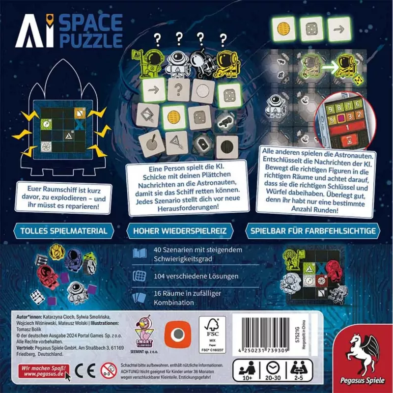 A.I. Space Puzzle, lautapeli