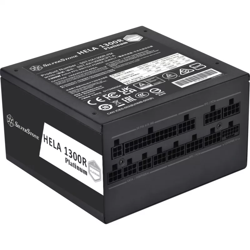 SST-HA1300R-PM 1300W, PC-virtalähde musta, 9x PCIe, kaapelinhallinta, 1300 wattia