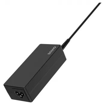 SAVIO ZA-01 -sisäkäyttöinen AC-laturi, 65W USB‑C PD 3.0, 100–240V tulo, yksi liitäntä, musta