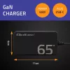 QOLTEC laturi 65W GaN Super Fast ohut PD 5-20V 3,25A USB-C