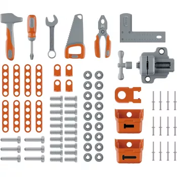 Lasten leikkityöpenkki SMOBY Black & Decker malli 2025 työkaluilla ja tarvikkeilla