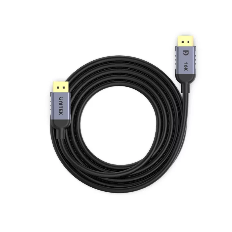 UNITEK C1628GY01-5M DisplayPort-kaapeli, musta/harmaa