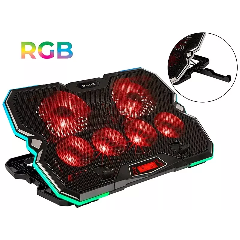 6 FAN VORTEX RGB kannettavan jäähdytysalusta