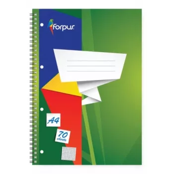 Kierrelehtiö Forpus, A4/70, ruudullinen, pehmeäkantinen 0722-003