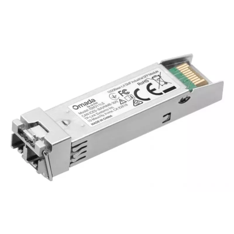 TP-Link Omada ISM311LS SFP-lähetinvastaanotinmoduuli, 1000Base-LX, yksimuoto, 1310 nm, 1,25 Gbit/s, 20 km, teollisuuskäyttöön