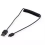 ROLINE USB 2.0 spiraalikaapeli - A - Micro B - ST/ST 1,0 m - suojattu - USB 2.0 Type Micro B - 1 mm - spiraalikaapeli (11.02.8317)
