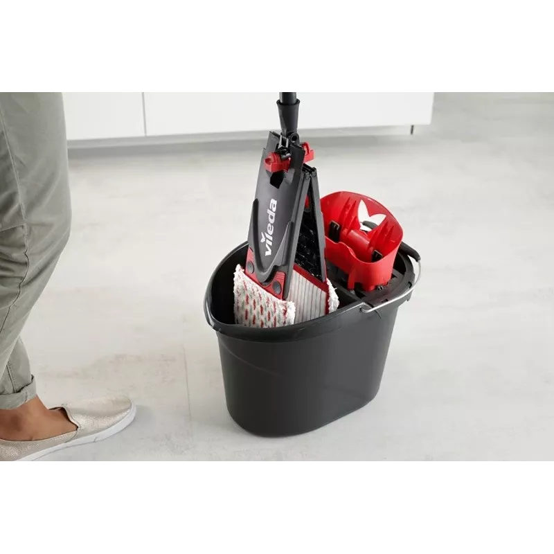 VILEDA Wischmopp Ultramax XL Box — pestävä mikrofiber-360°-kiertopää, taitettava, koville lattioille