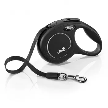 Flexi New Classic Cat XS 3 m -flexi — naruhihna pienille lemmikeille, musta, enimmäiskuormitus 8 kg
