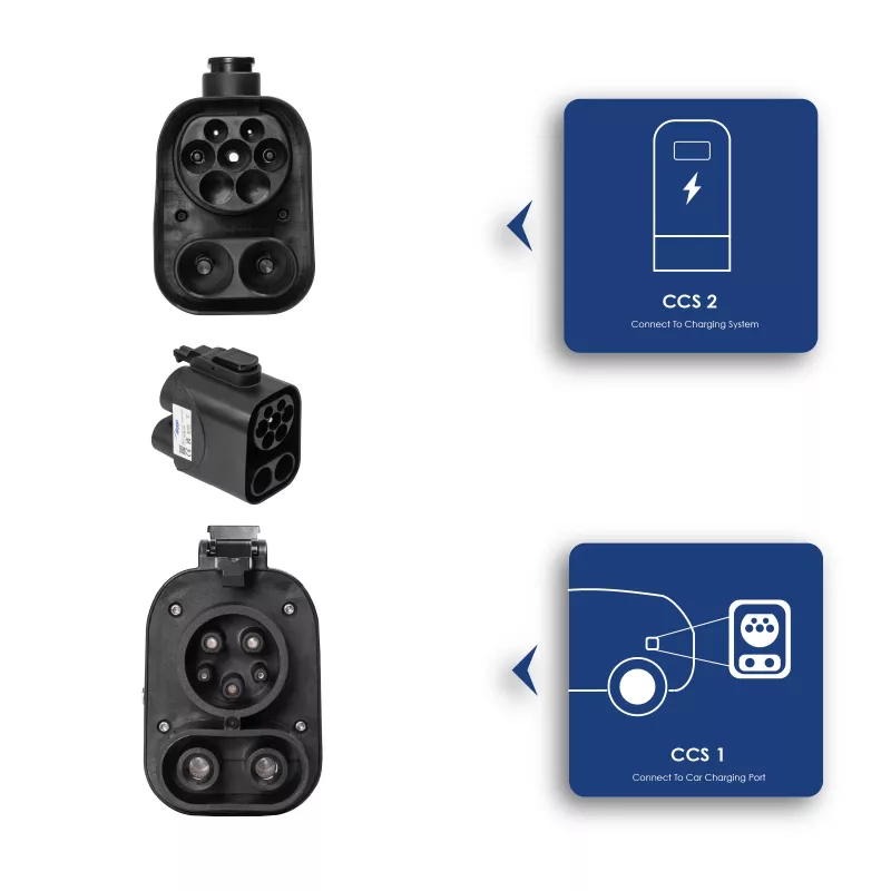 Akyga AK-SC-E19 Sähköauton latausadapteri CCS2 / CCS1 Compact EU 250A