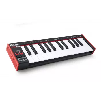 AKAI LPK25 MKII 25-näppäiminen USB-mini-MIDI-kosketinsoitin – oktaavinsiirto, arpeggiator, 6 painiketta, punainen